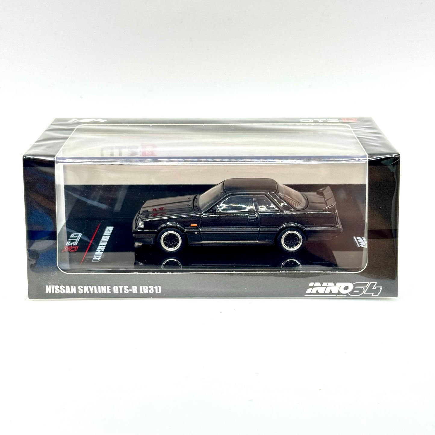 Inno64 Nissan Skyline GTS-R R31 Black Gun Metal box front 1:64 diecast model car