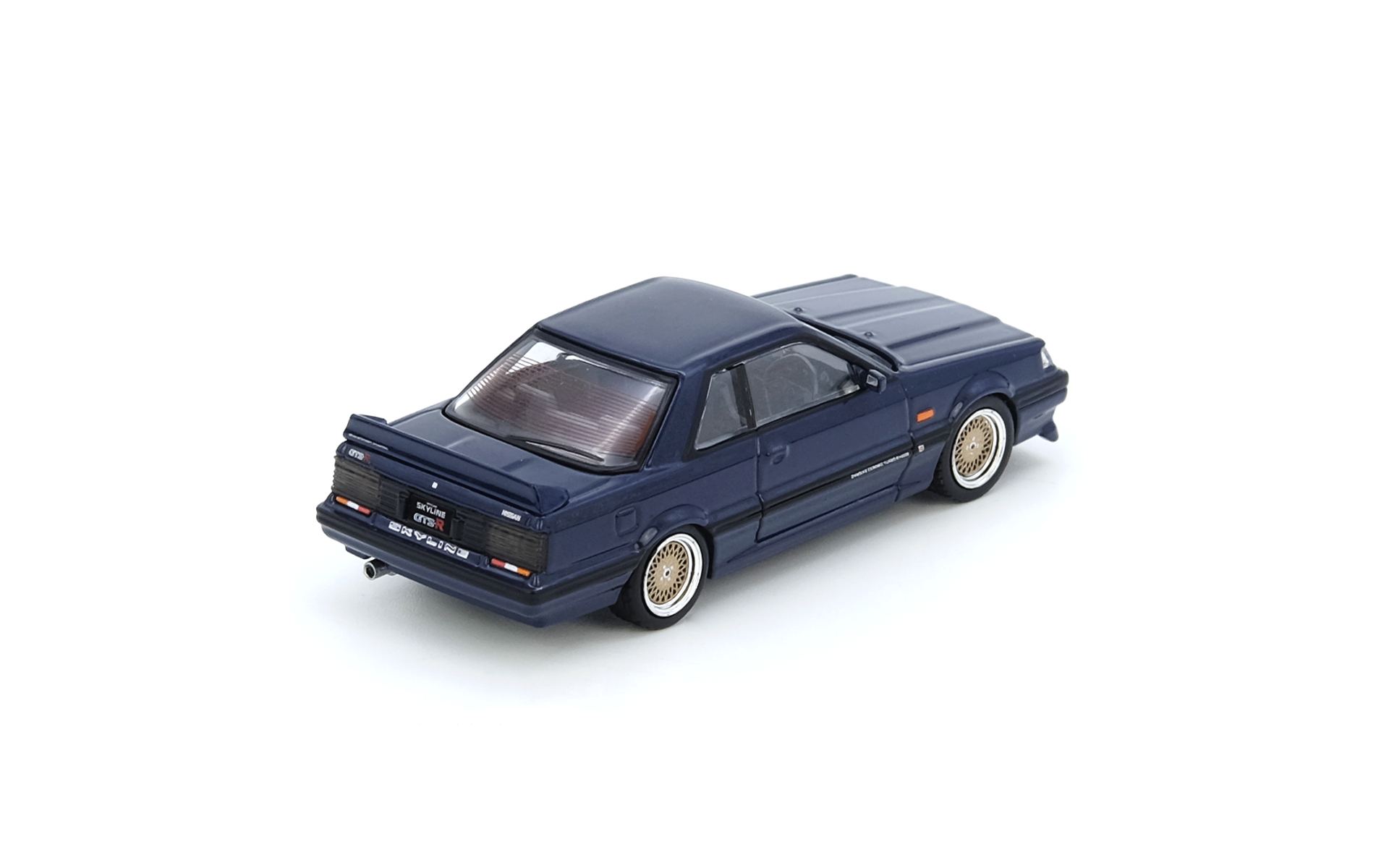 Nissan Skyline GTS-R R31 Dark Blue rear angle Inno64 diecast model