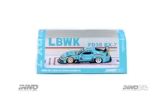 Front view of INNO64 RX-7 FD3S LBWK Super Silhouette