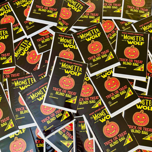 Stack of Mark Spears Monsters: The Monster and the Wolf #1 Blind Bag comics with assorted variant covers