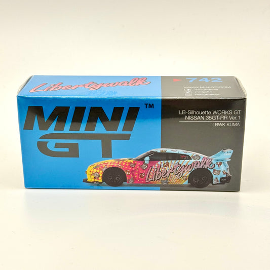 Mini GT MGT00742 Nissan GT-R R35 LB Silhouette GT KUMA 1:64 diecast box front