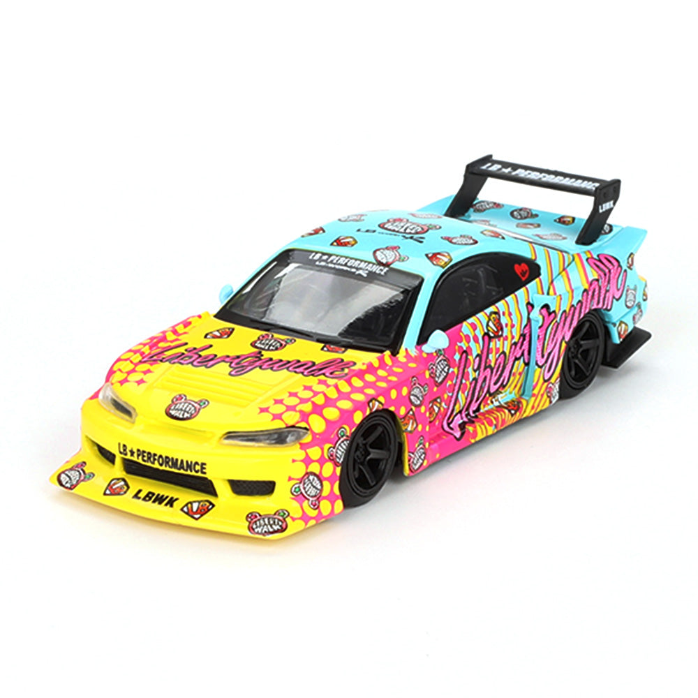 Nissan Silvia S15 LB Super Silhouette KUMA 1:64 diecast front angle view