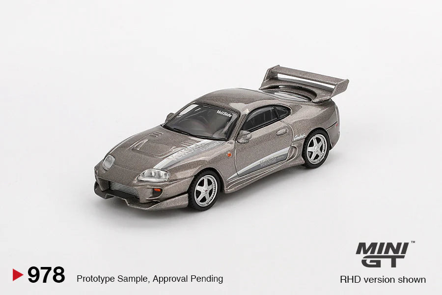 VeilSide Combat V-II Supra Grey RHD diecast model top view