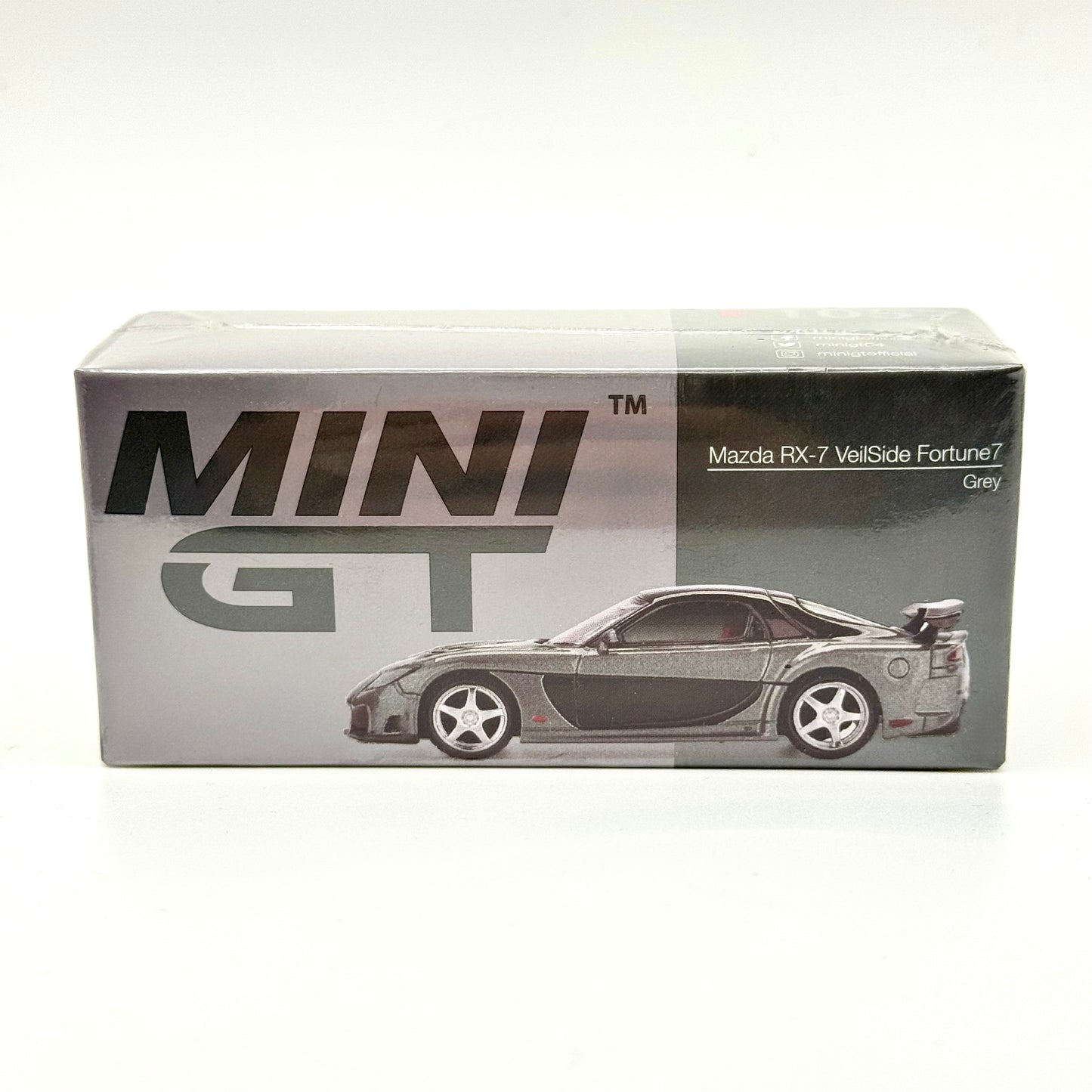Mini GT MGT01057 Mazda RX-7 VeilSide Fortune Grey 1:64 diecast box front