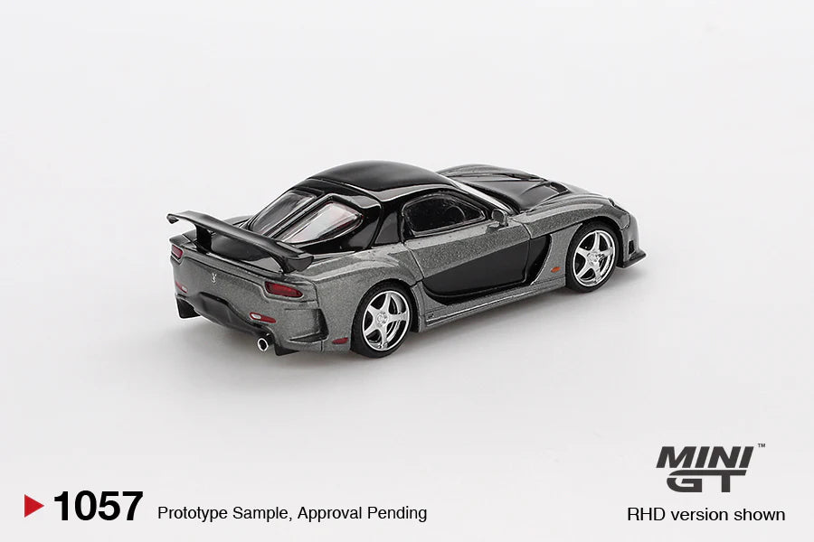 VeilSide Fortune RX-7 Grey diecast rear angle detail
