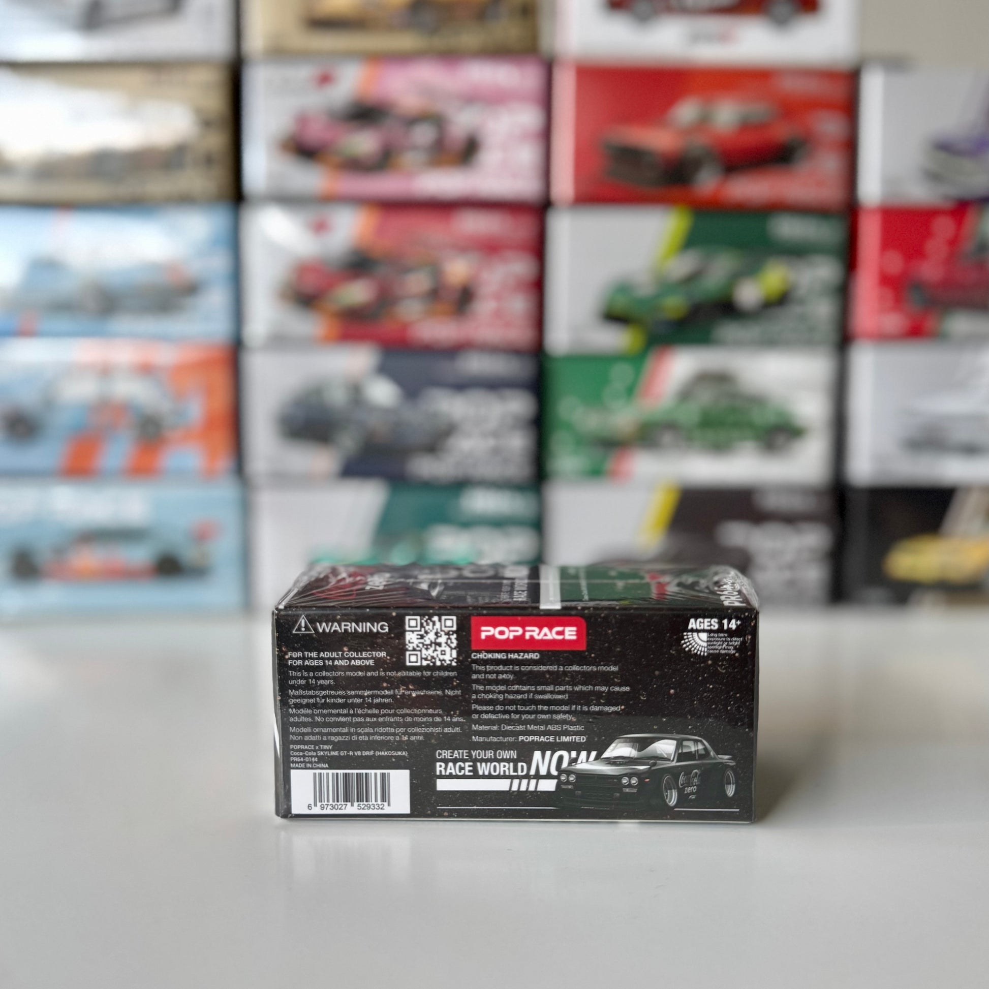 Rear view of Hakosuka Skyline GT-R V8 Coca-Cola edition by Pop Race and TINY