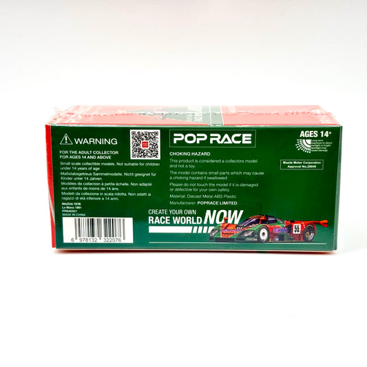 Pop Race Mazda 787B 1991 Le Mans 24H Winner 1:64 diecast model boxed rear view