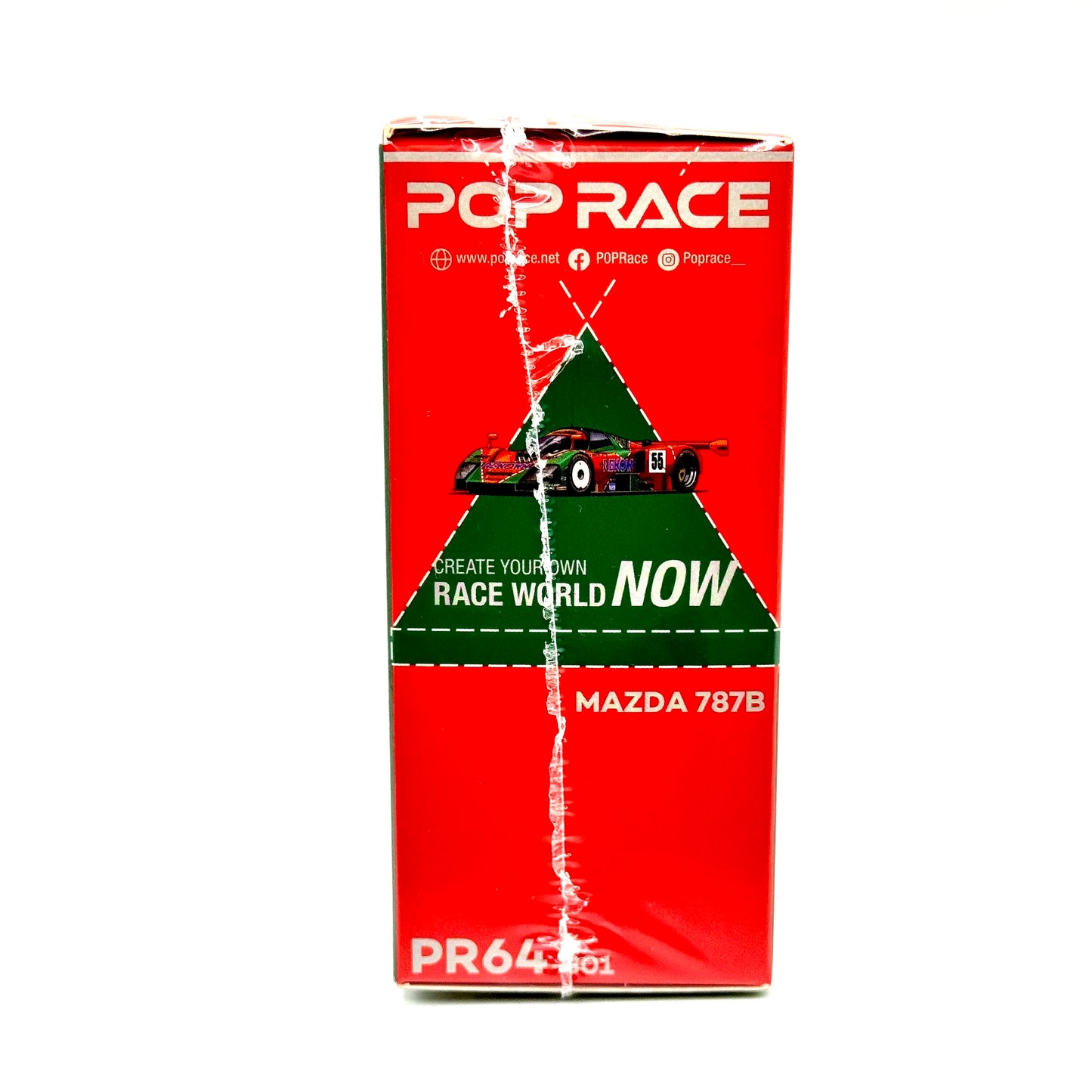 Pop Race Mazda 787B 1991 Le Mans 24H Winner 1:64 model car packaging side view