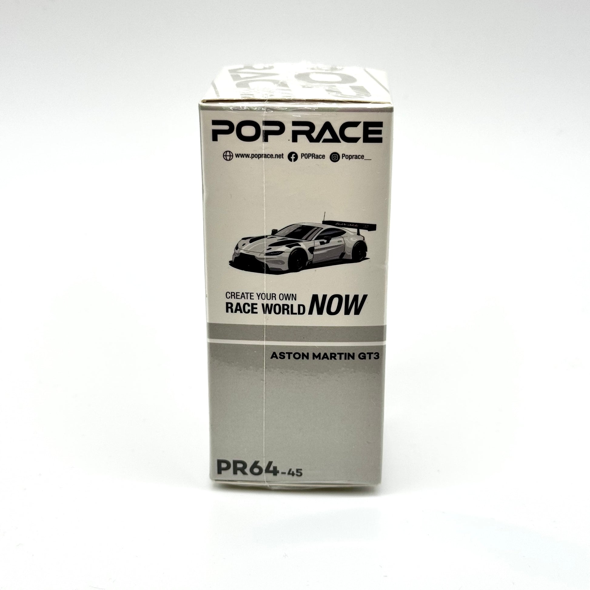 Pop Race Aston Martin GT3 1:64 diecast box side profile