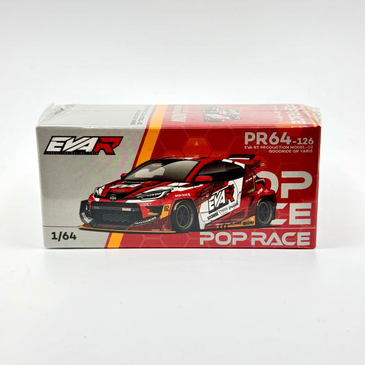 Pop Race PR64-0126 Pandem Toyota GR Yaris Eva RT Goodride 1:64 diecast box front