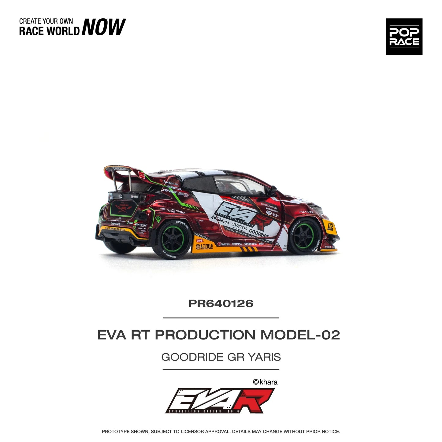 GR Yaris Eva RT Goodride diecast rear angle detail