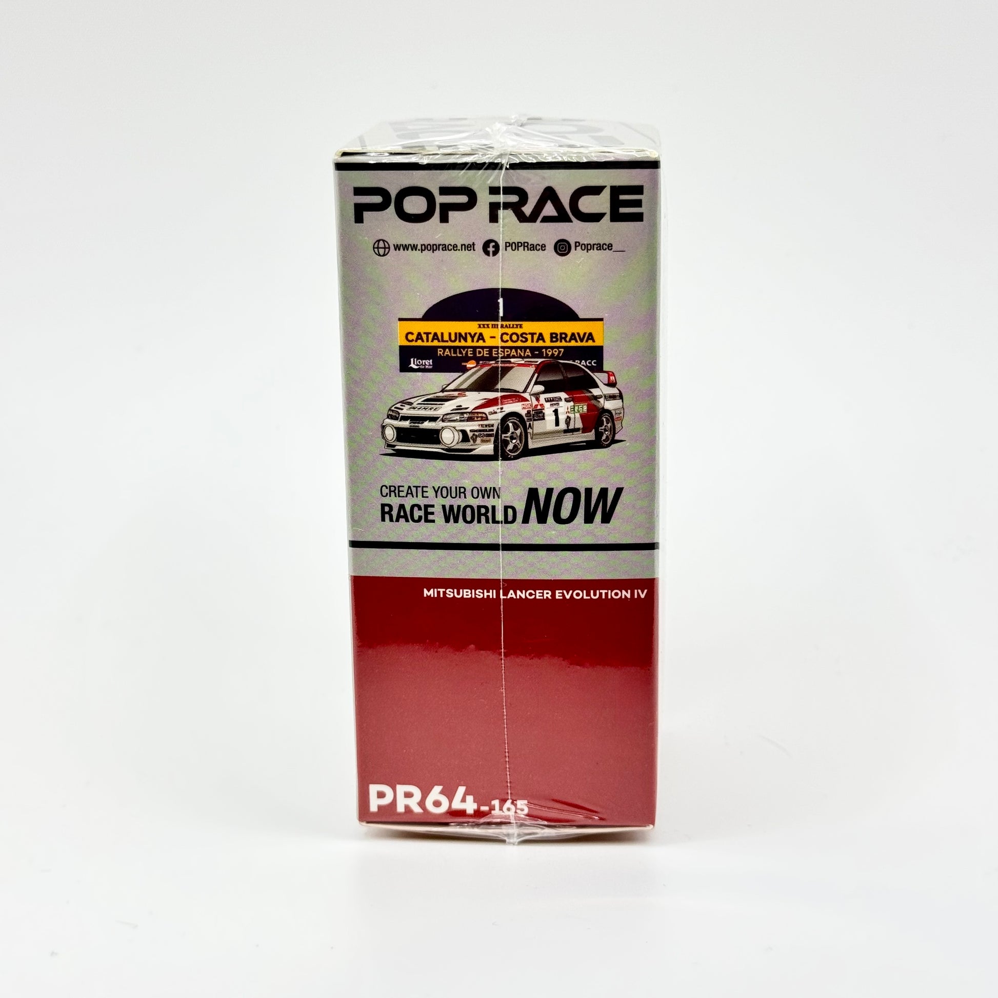 Mitsubishi Evo IV Rally Catalunya 1997 Pop Race packaging angle
