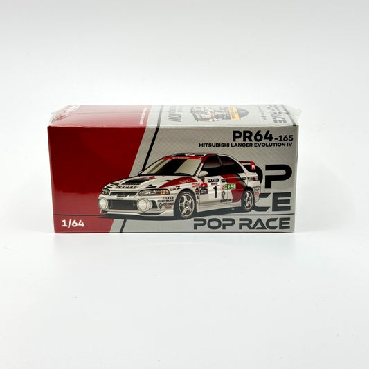 Pop Race PR64-0165 Mitsubishi Lancer Evolution IV Rally Catalunya 1997 winner box front