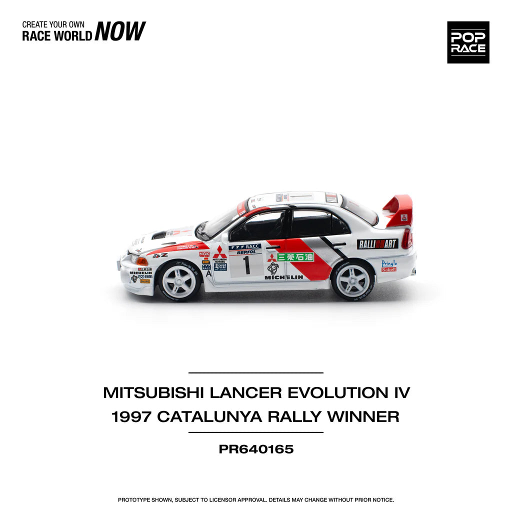 Mitsubishi Lancer Evolution IV Rally Catalunya 1997 side profile diecast