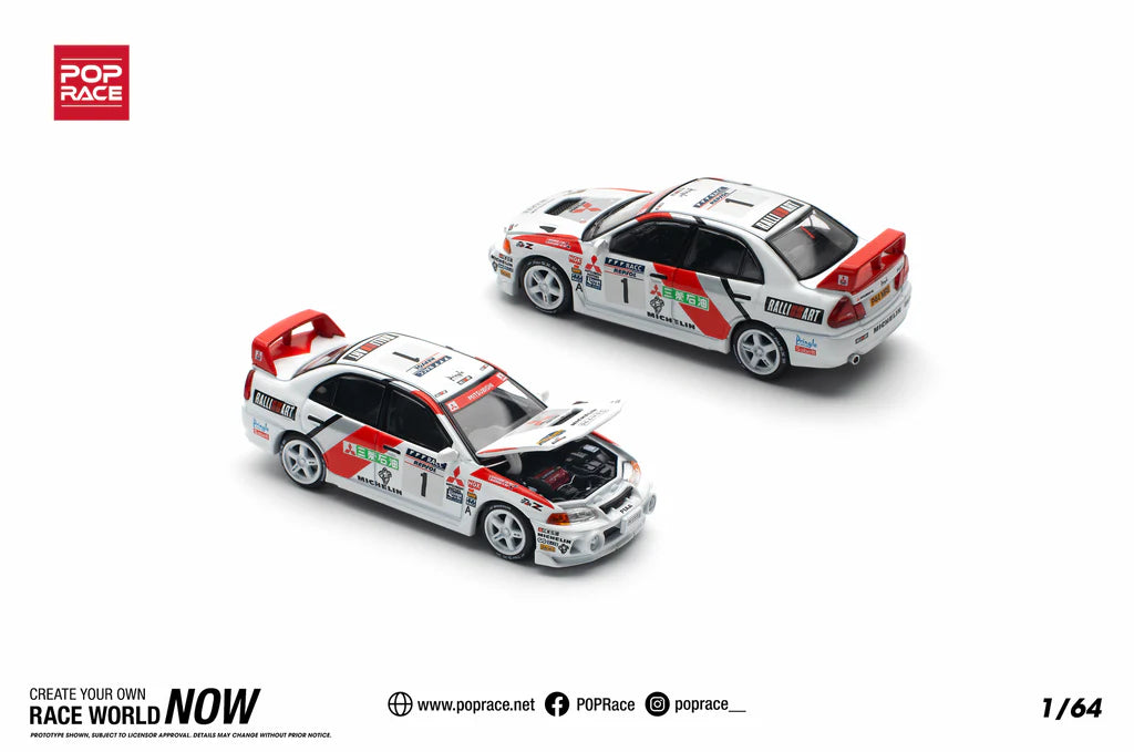 Mitsubishi Evo IV Rally Catalunya 1997 diecast rear angle