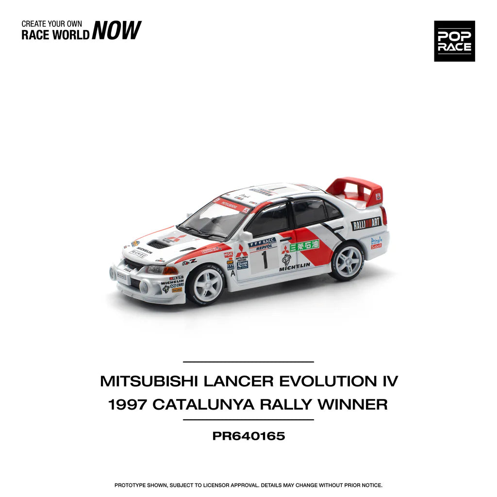 Mitsubishi Lancer Evolution IV Rally Catalunya 1997 side profile diecast