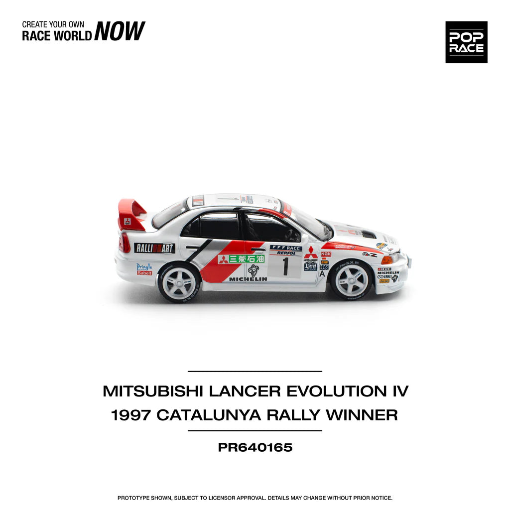 Mitsubishi Lancer Evolution IV Rally Catalunya 1997 side profile diecast