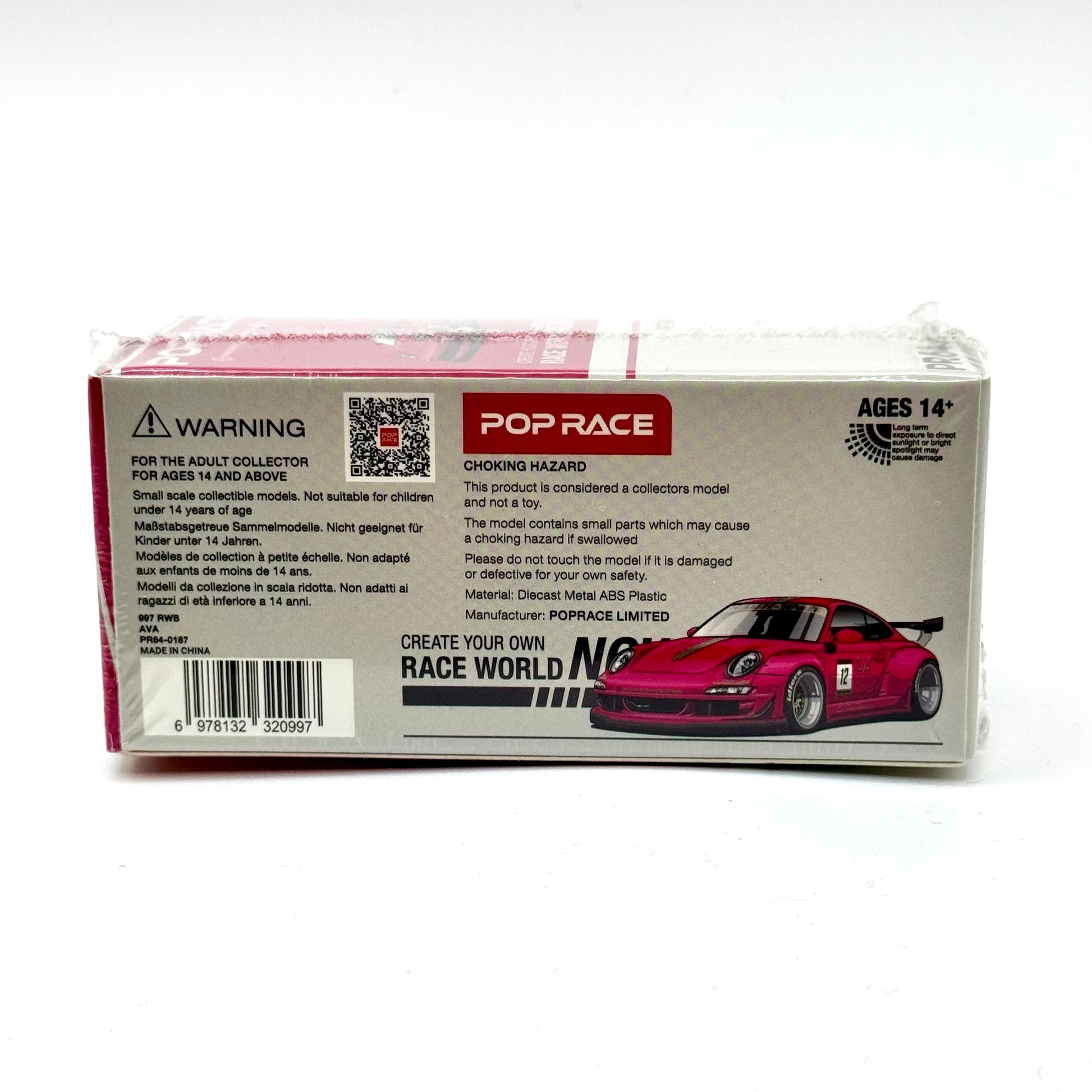 Porsche RWB 997 AVA diecast packaging rear view