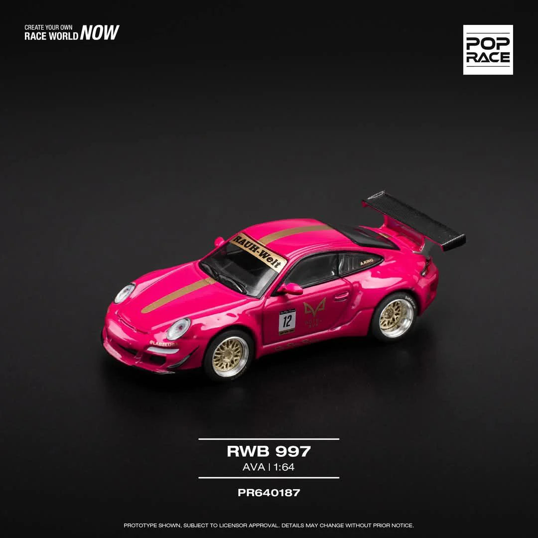 Porsche RWB 997 AVA 1:64 diecast front angle view
