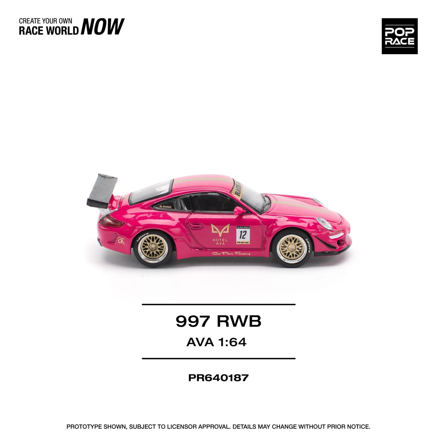 Porsche RWB 997 AVA 1:64 diecast right side profile