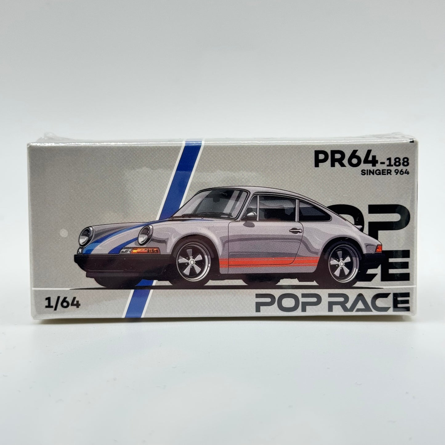 Pop Race PR64-0188 Singer 964 Porsche 911 1:64 diecast model box front view