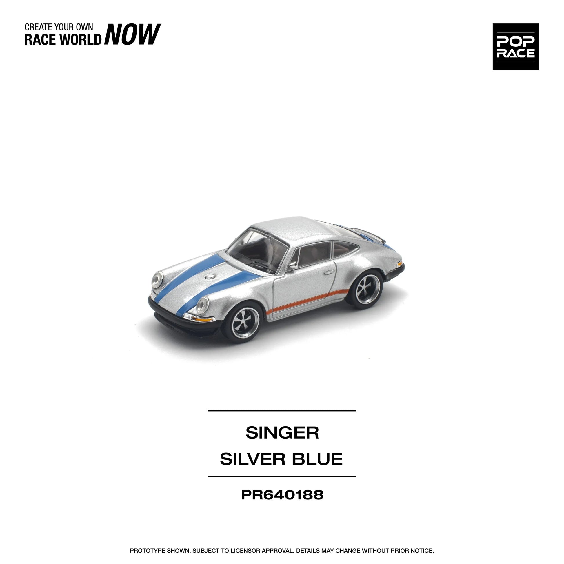 Singer 964 Porsche 911 1:64 diecast model front angle view