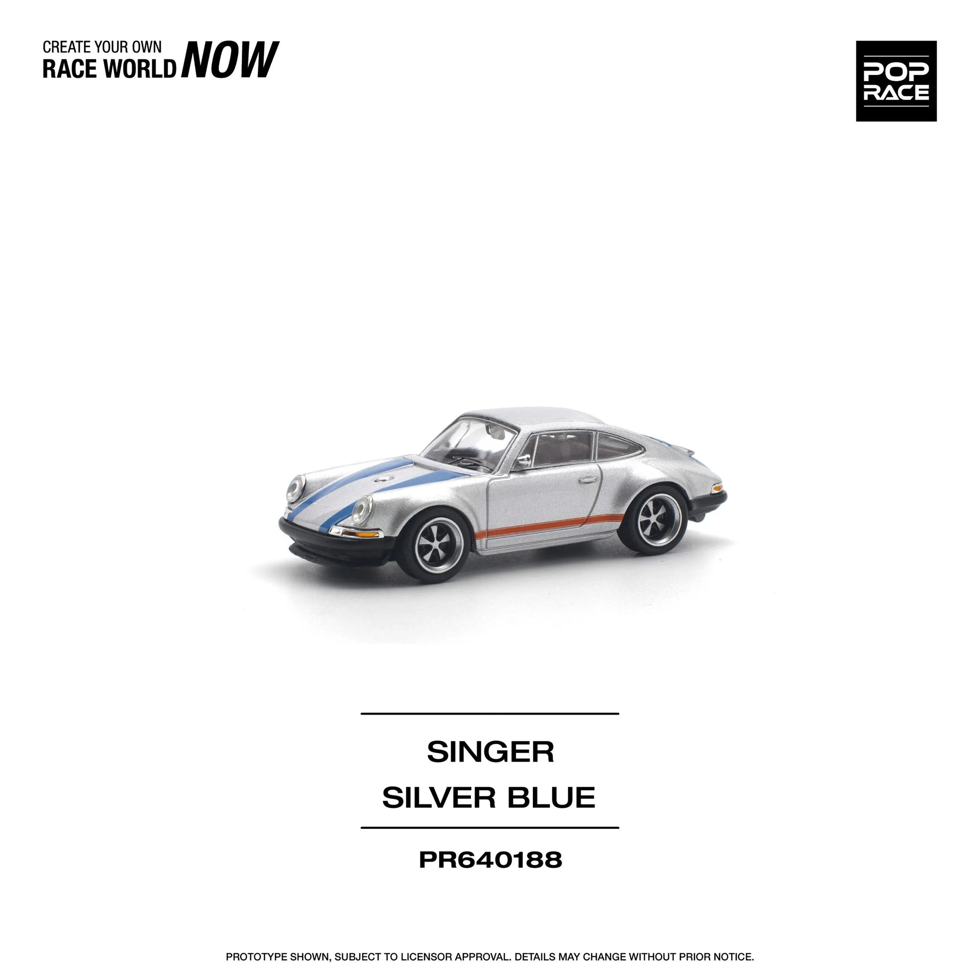 Singer 964 Porsche 911 1:64 diecast model front angle view