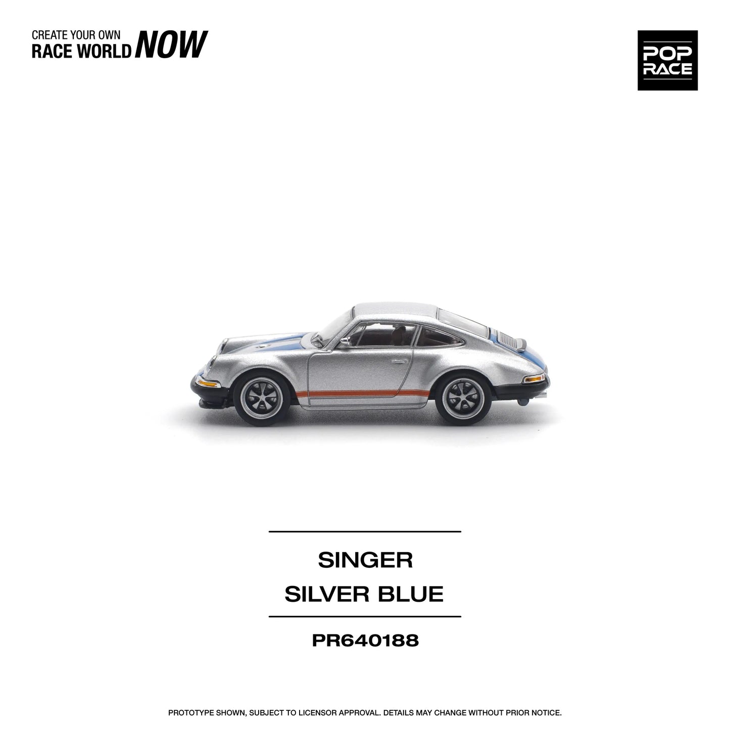 Singer 964 Porsche 911 1:64 diecast side profile