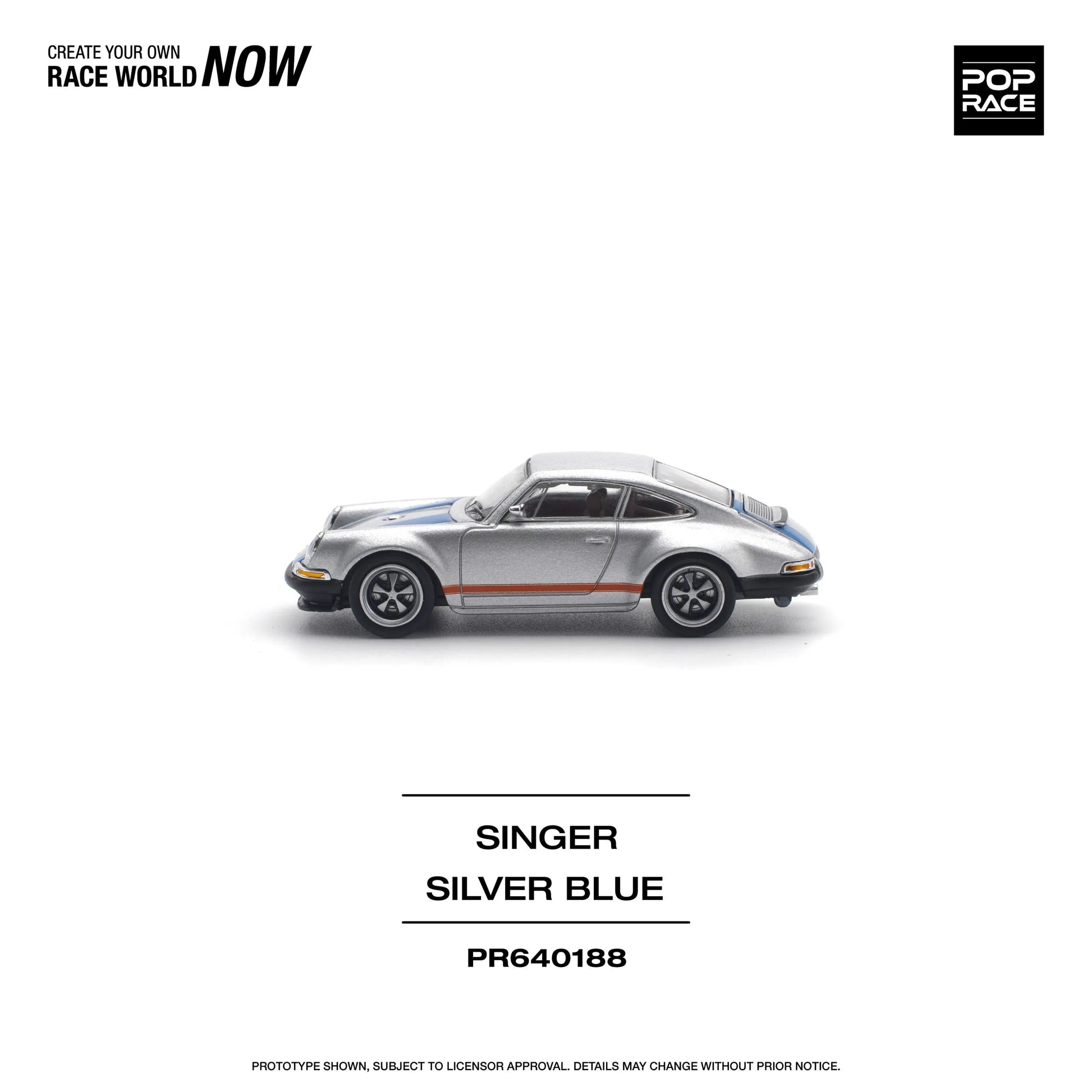 Singer 964 Porsche 911 1:64 diecast side profile