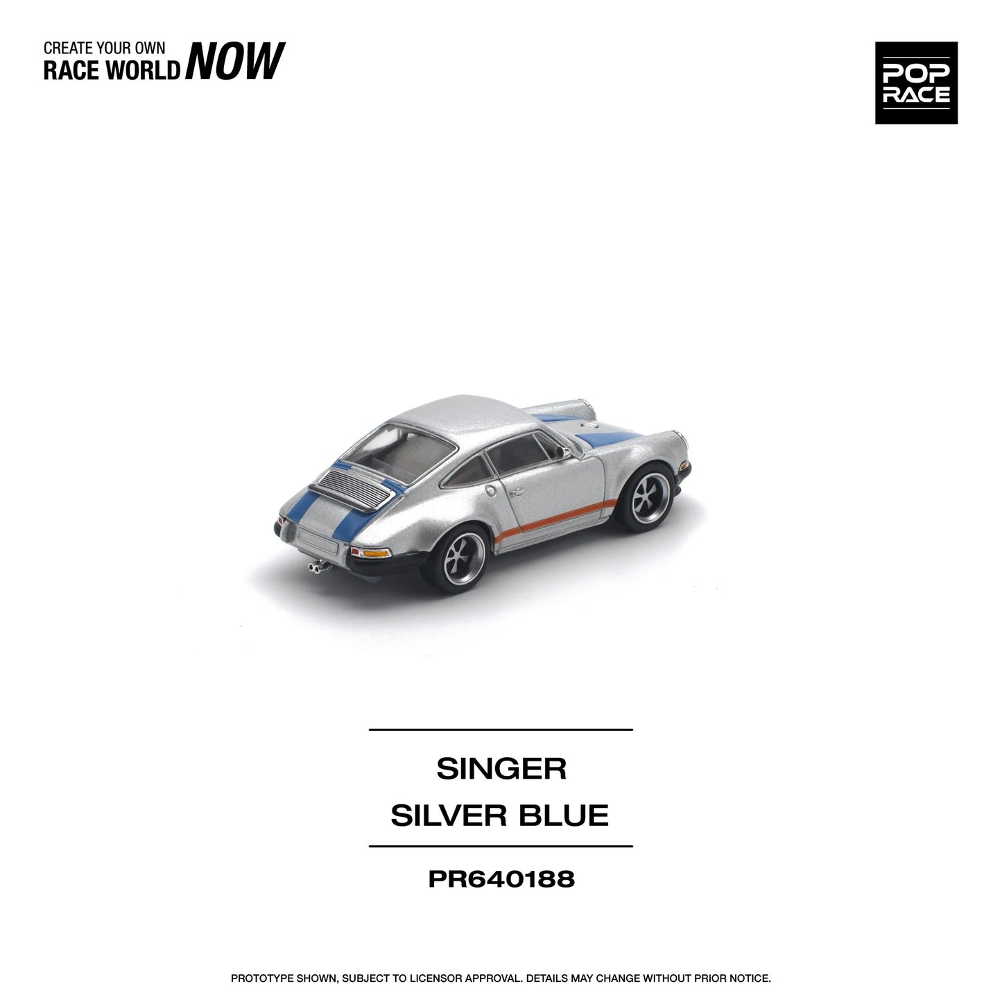 Singer 964 diecast model rear angle detail Pop Race