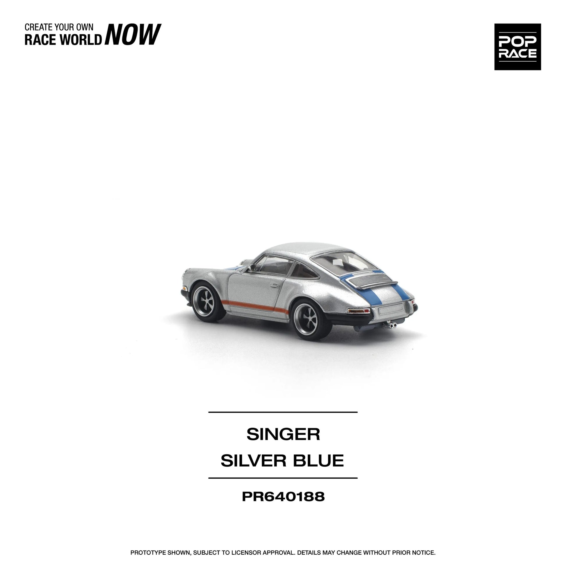 Singer 964 diecast model rear angle detail Pop Race