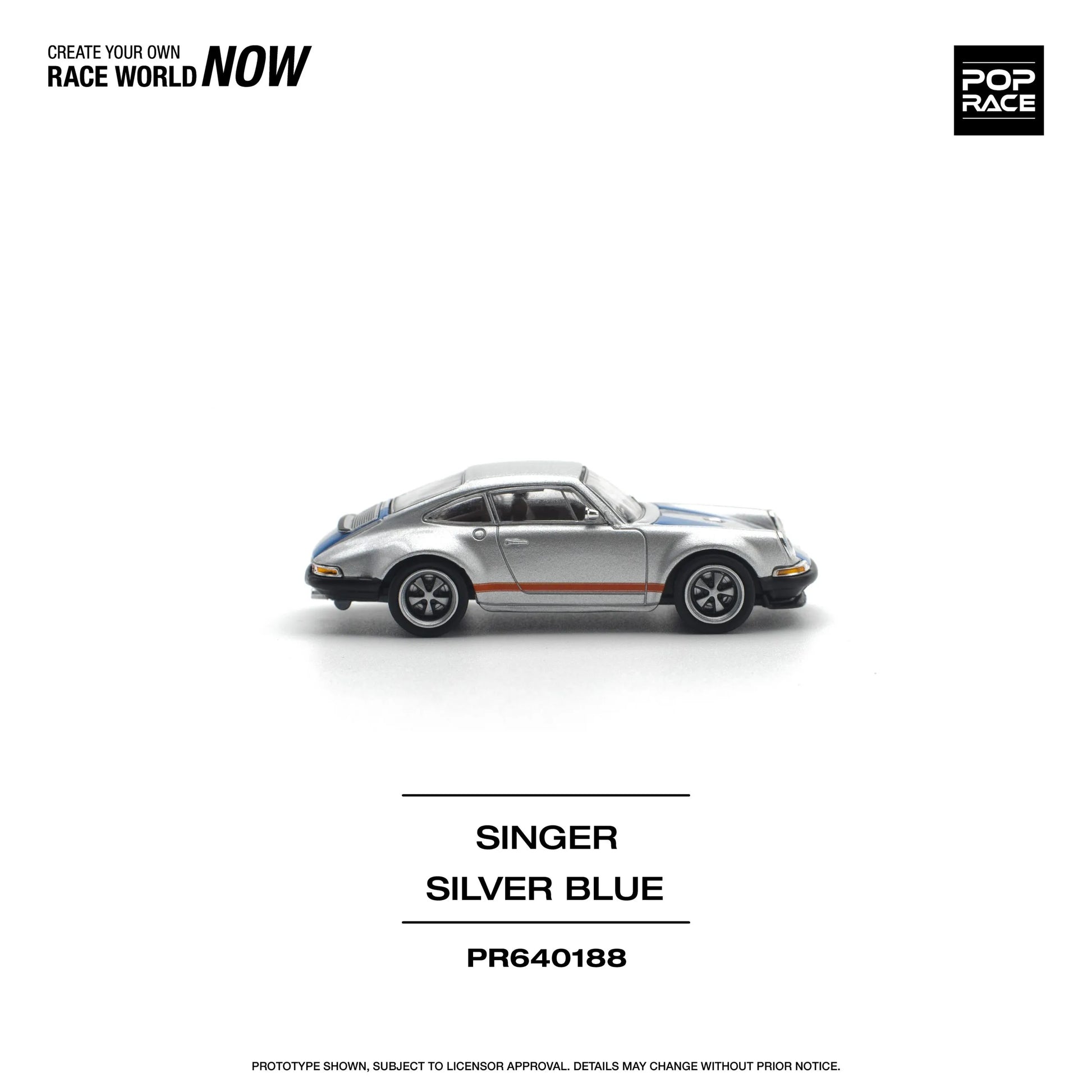 Singer 964 Porsche 911 1:64 diecast side profile