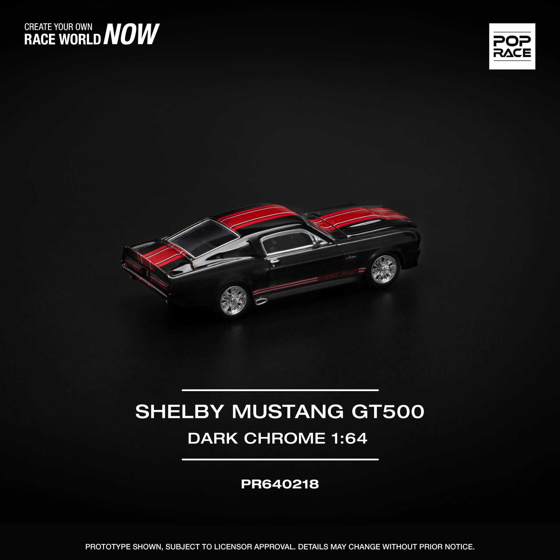 Shelby GT500 Dark Chrome diecast rear angle detail