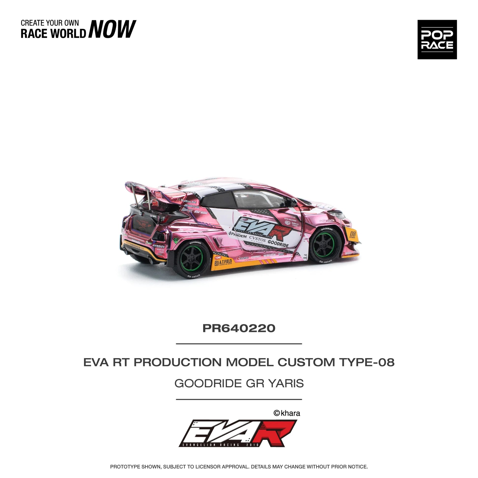 GR Yaris Eva RT Type-08 Goodride 1:64 diecast side profile