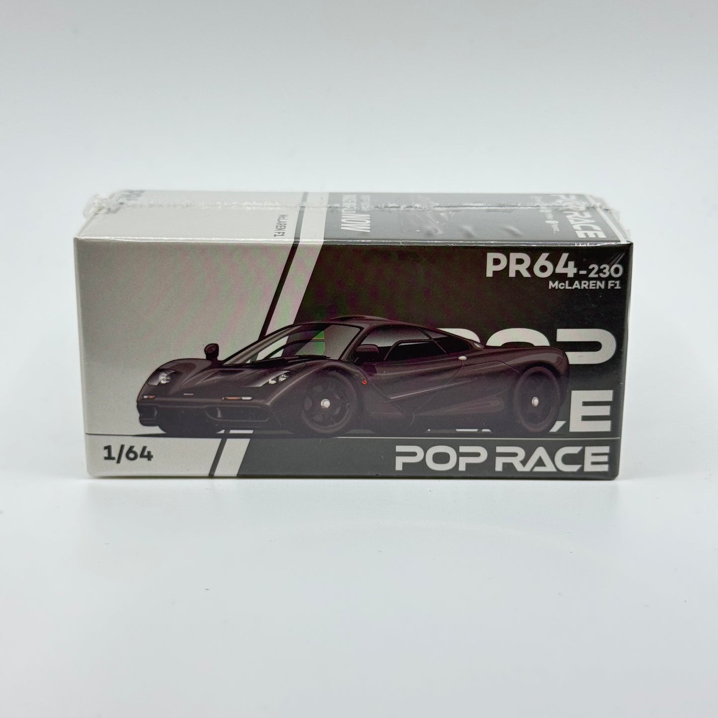 Pop Race PR64-0230 McLaren F1 1:64 diecast model box front view
