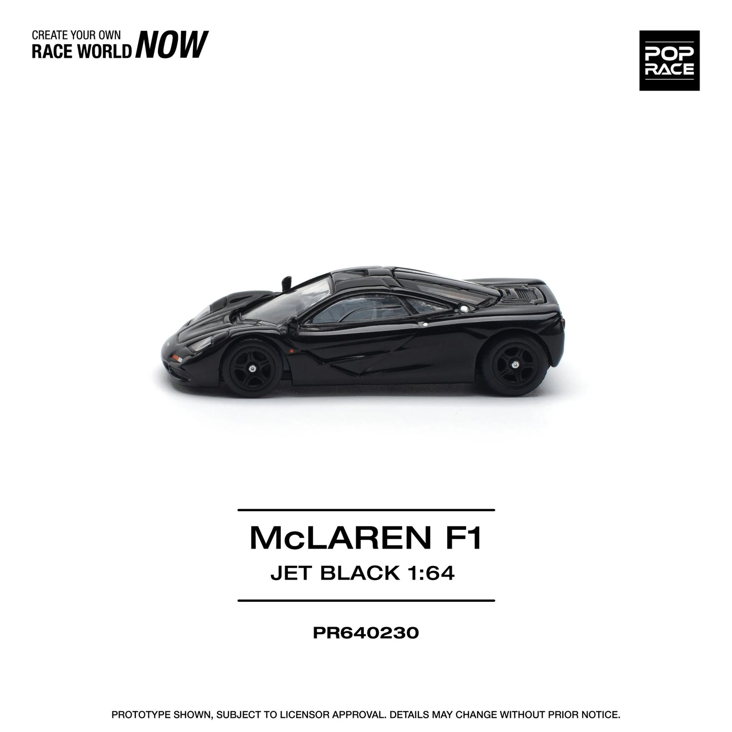 McLaren F1 1:64 diecast side profile detail