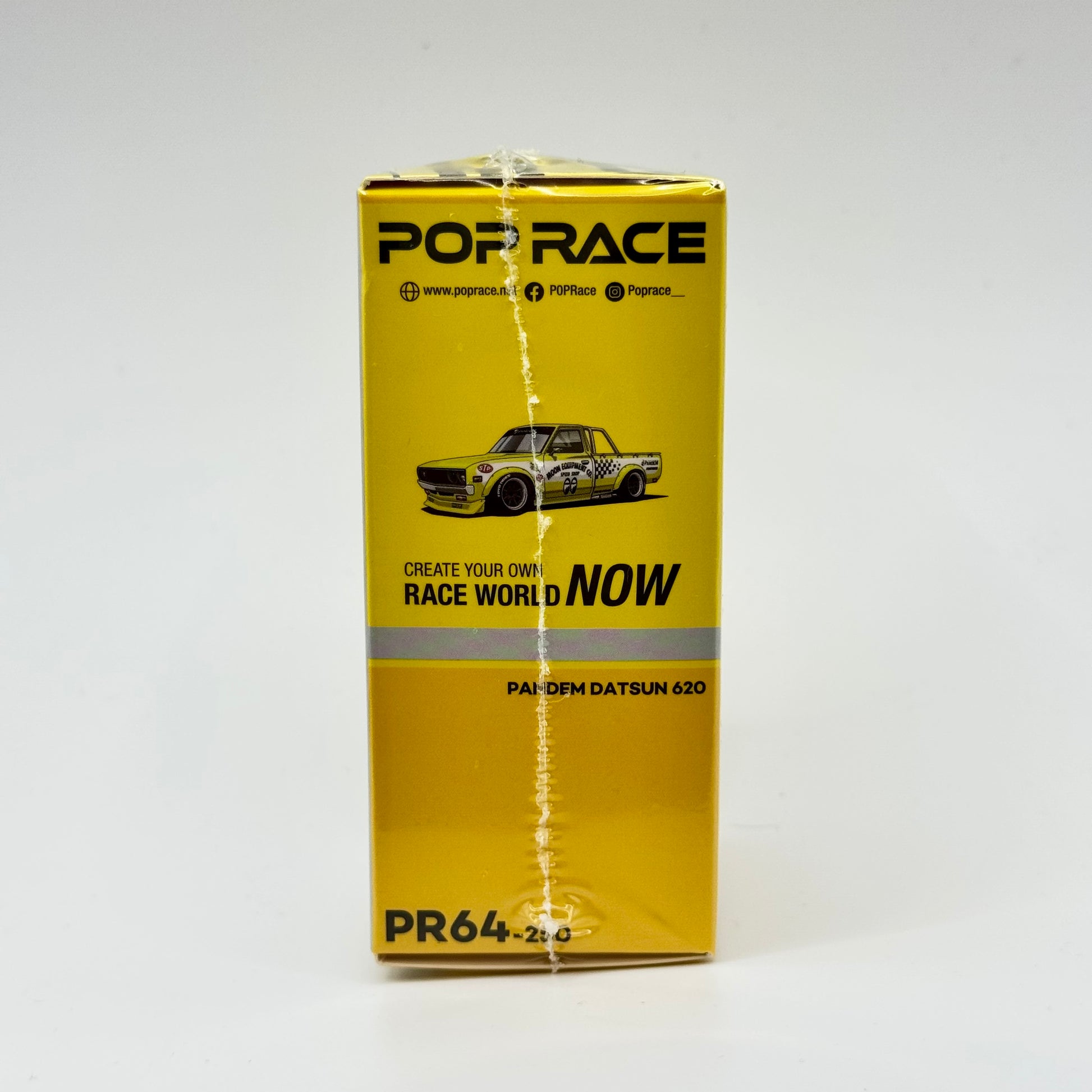 Pop Race Datsun 620 Pandem Mooneyes 1:64 diecast box side