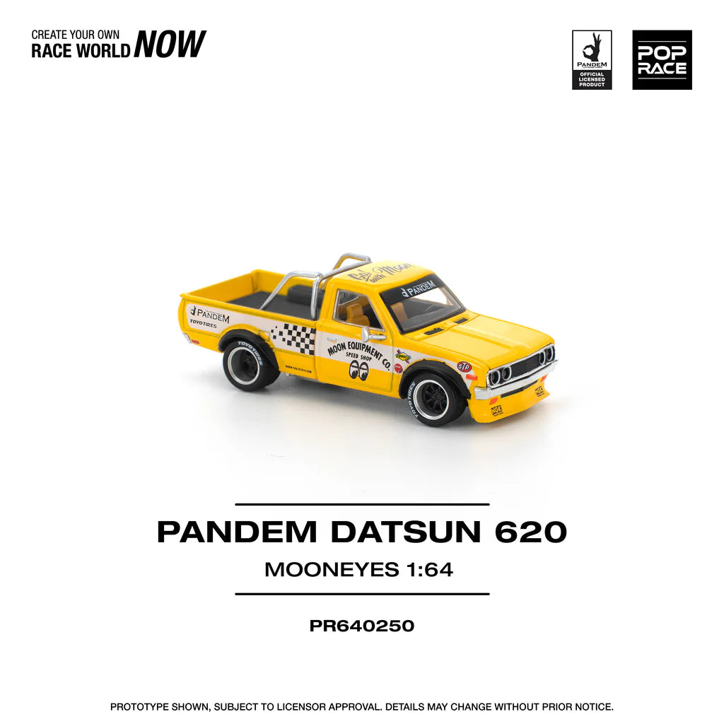 Datsun 620 Pandem Mooneyes 1:64 diecast side profile