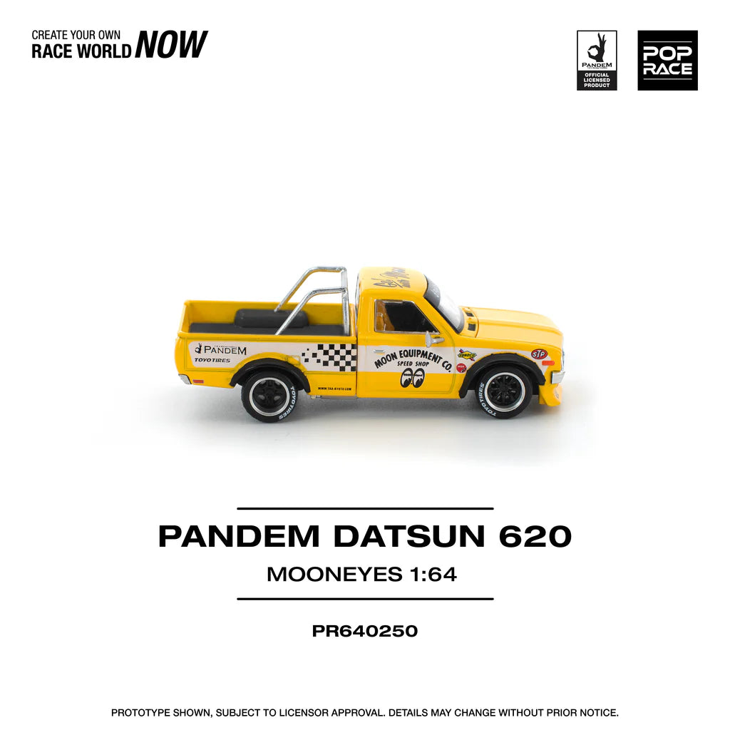 Datsun 620 Pandem Mooneyes 1:64 diecast side profile