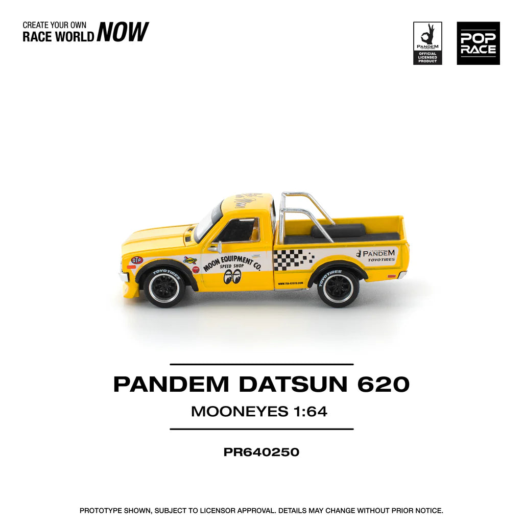 Datsun 620 Pandem Mooneyes 1:64 diecast side profile
