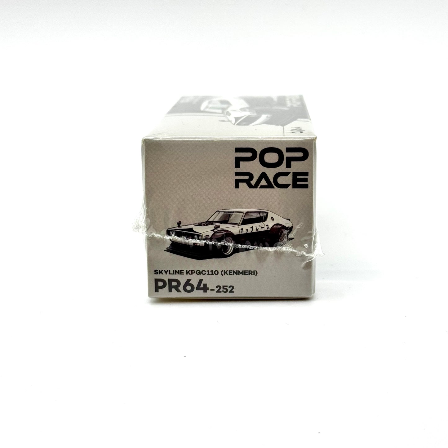 Pop Race Skyline Kenmeri 1:64 diecast box side profile