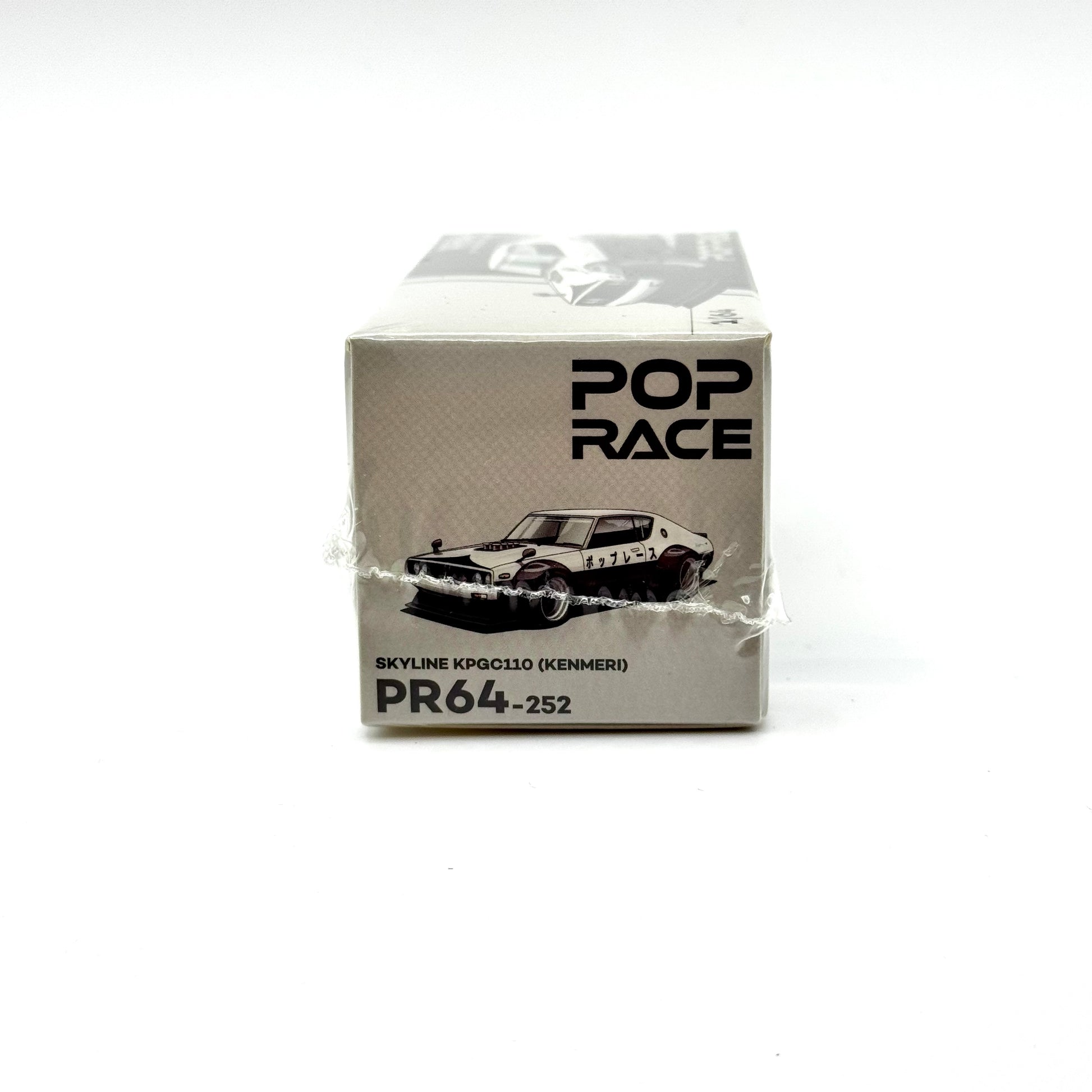 Pop Race Skyline Kenmeri 1:64 diecast box side profile