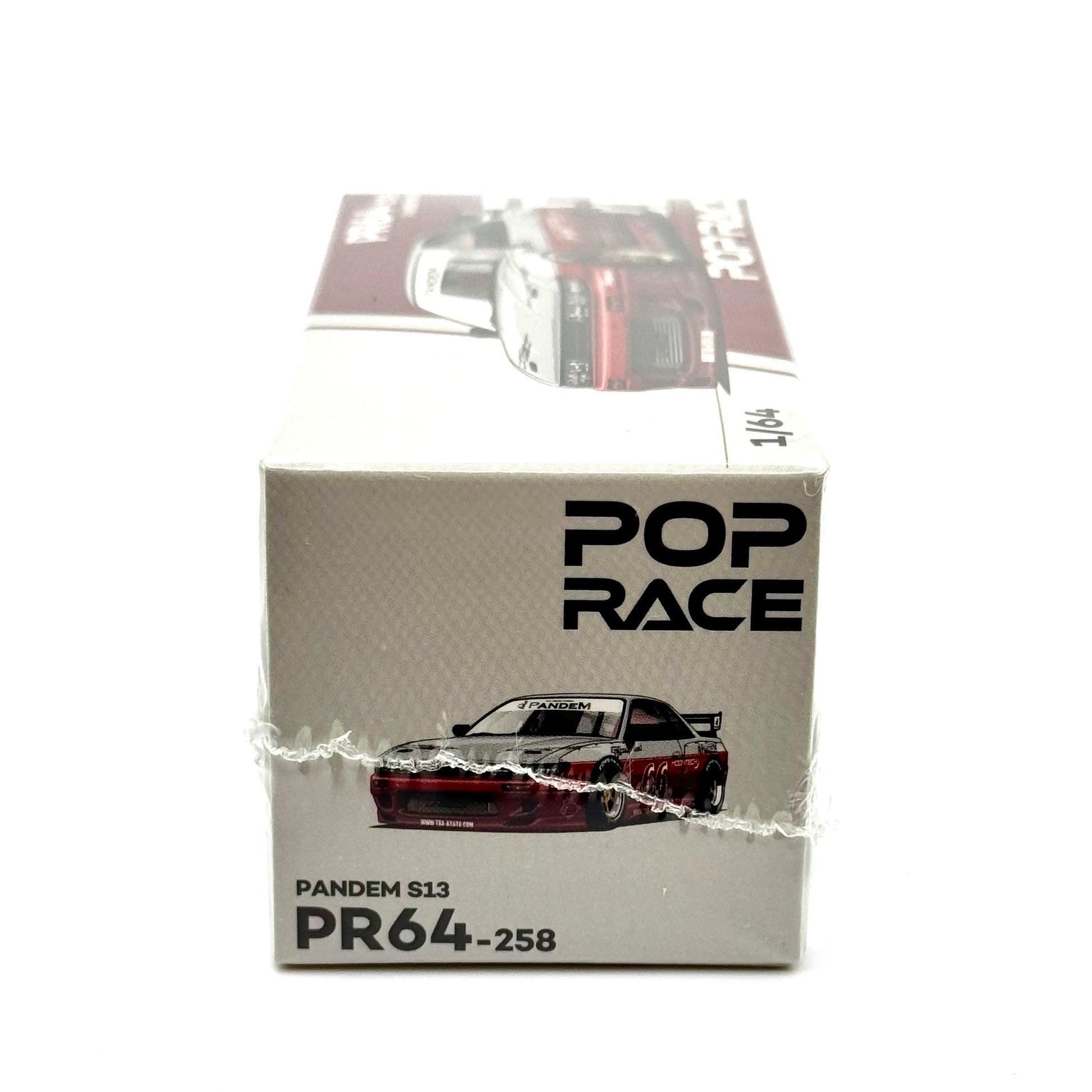 Pop Race Pandem Silvia S13 new tooling 1:64 diecast box side