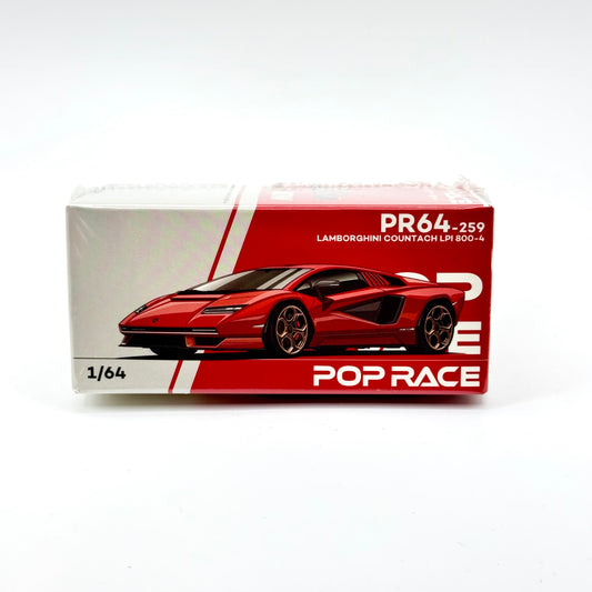 Pop Race PR64-0259 Lamborghini Countach LPI 800-4 1:64 diecast box front view