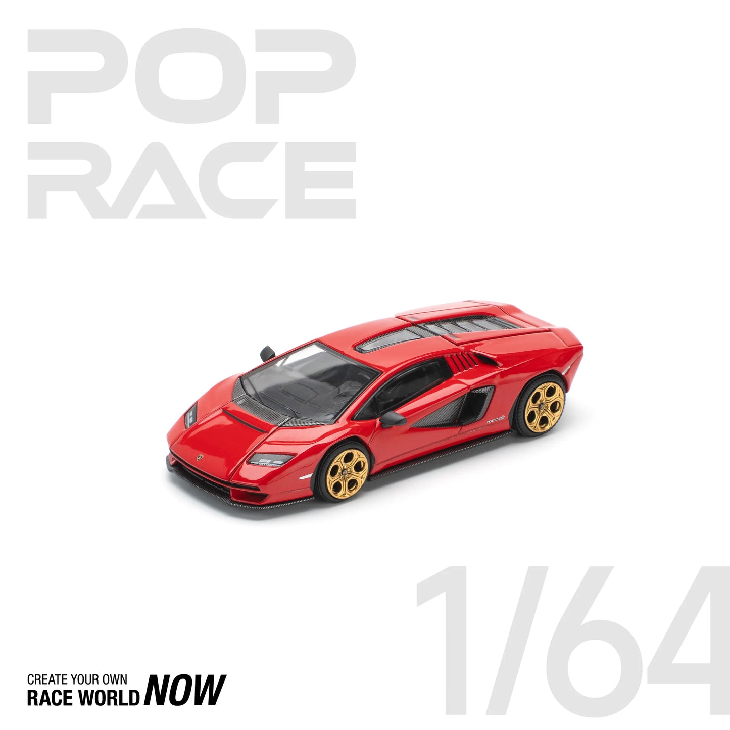 Countach LPI 800-4 1:64 diecast front angle view