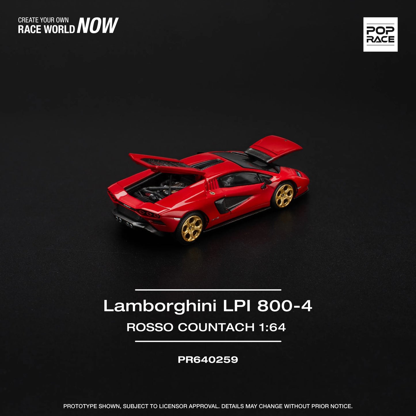 Lamborghini Countach LPI 800-4 diecast rear angle view