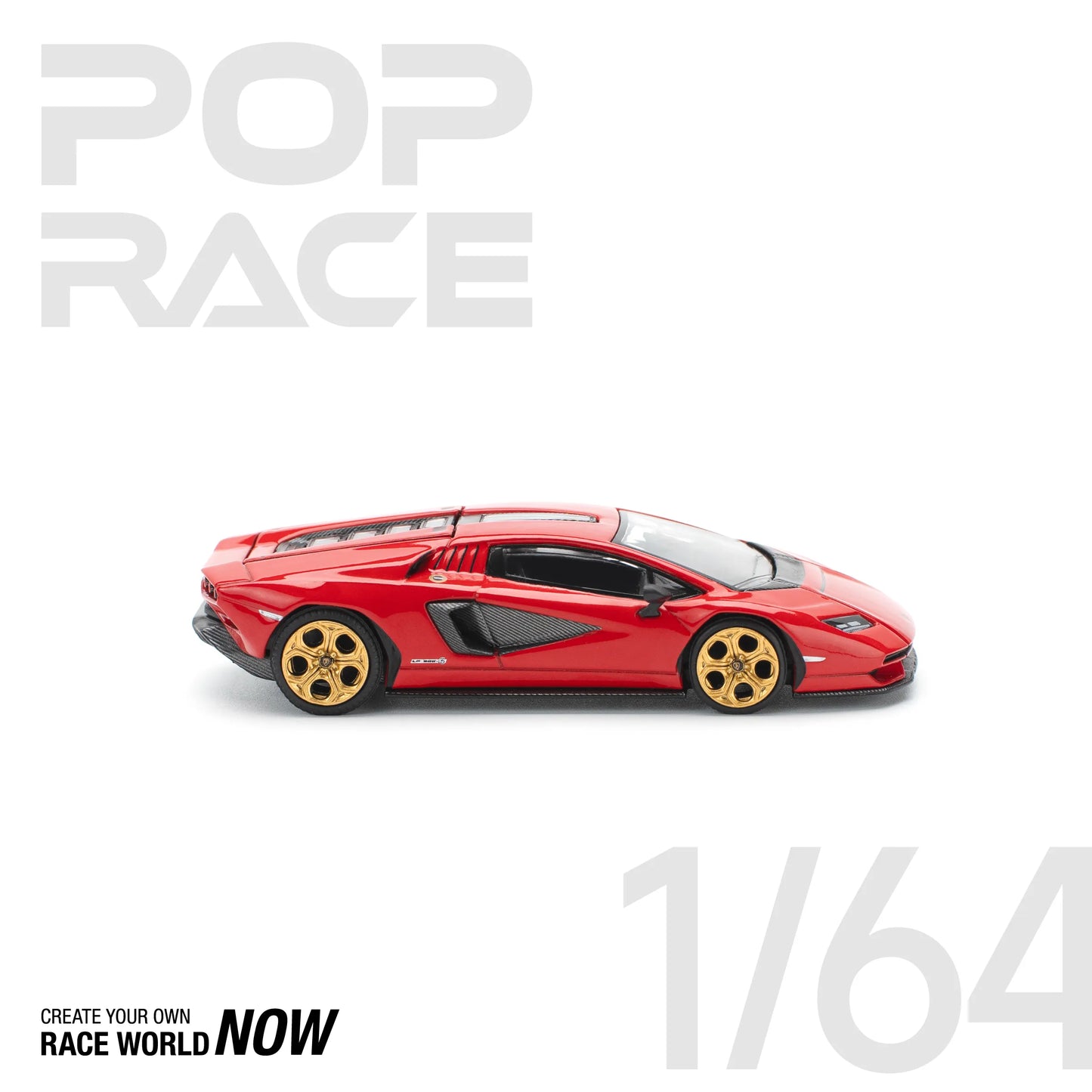 Countach LPI 800-4 1:64 diecast side profile view