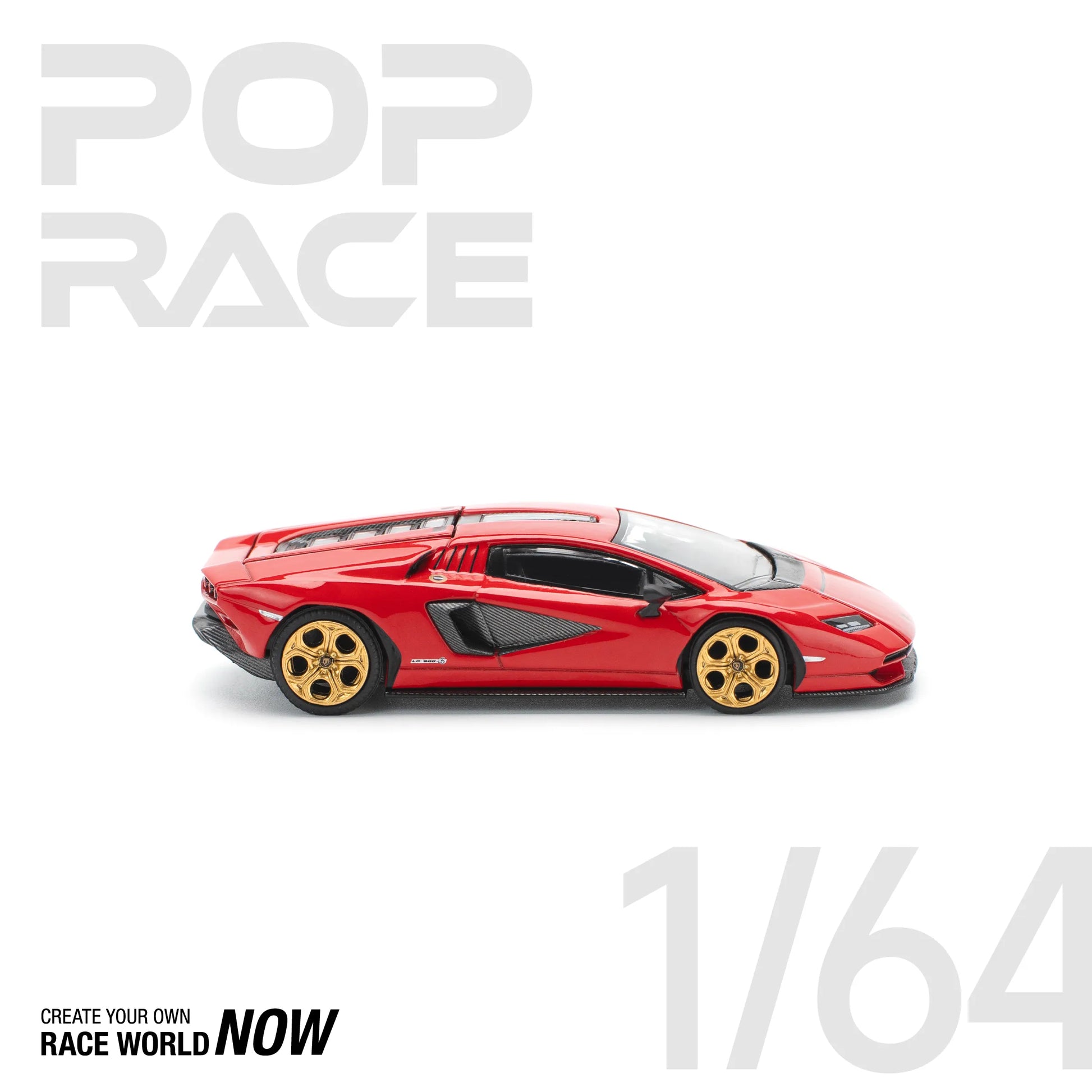 Countach LPI 800-4 1:64 diecast side profile view