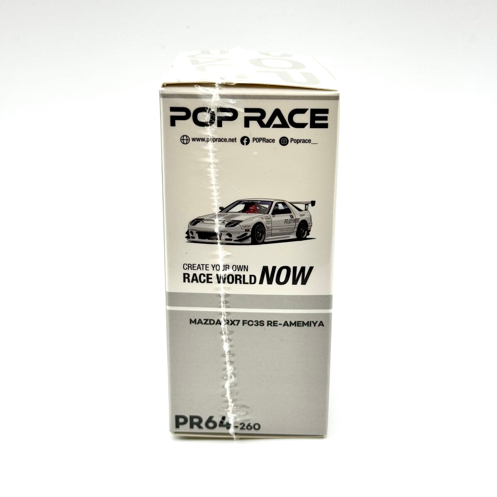 RX-7 FC3S RE Amemiya White Pop Race packaging angled view