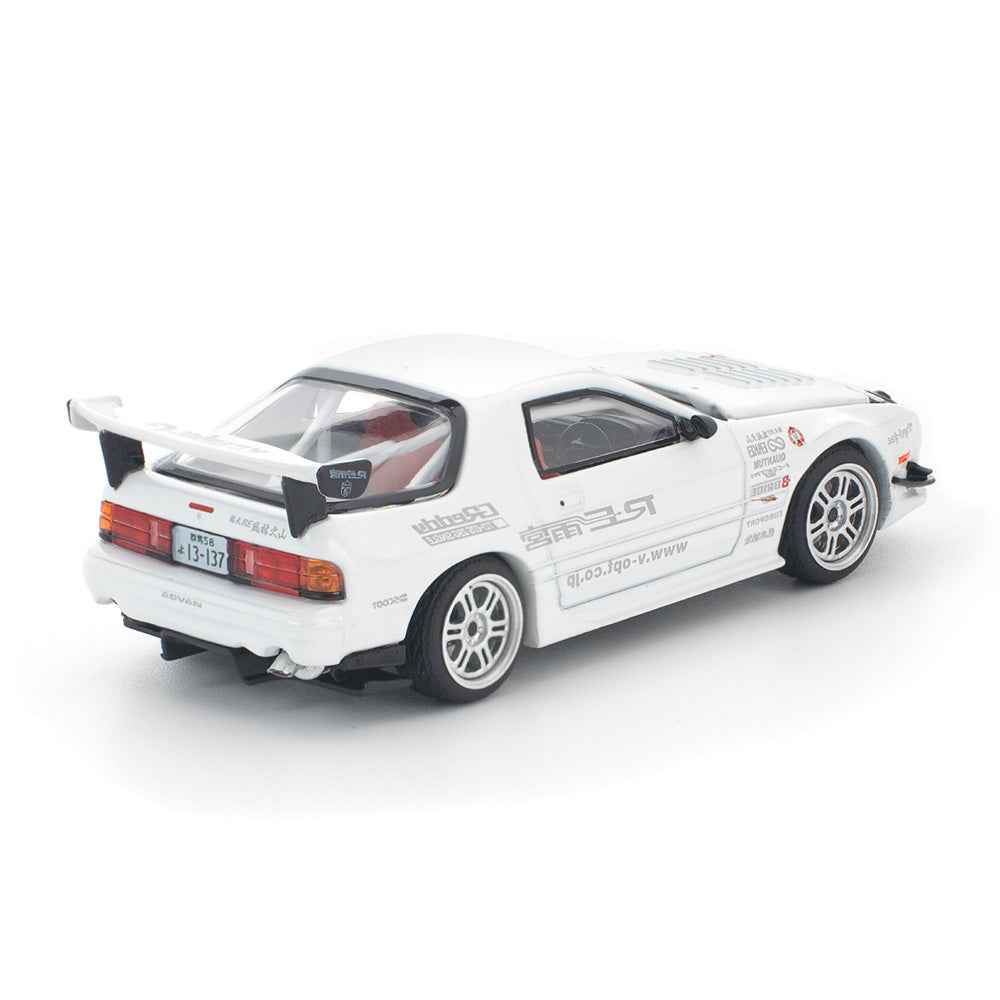 RX-7 FC3S RE Amemiya White diecast rear angle detail